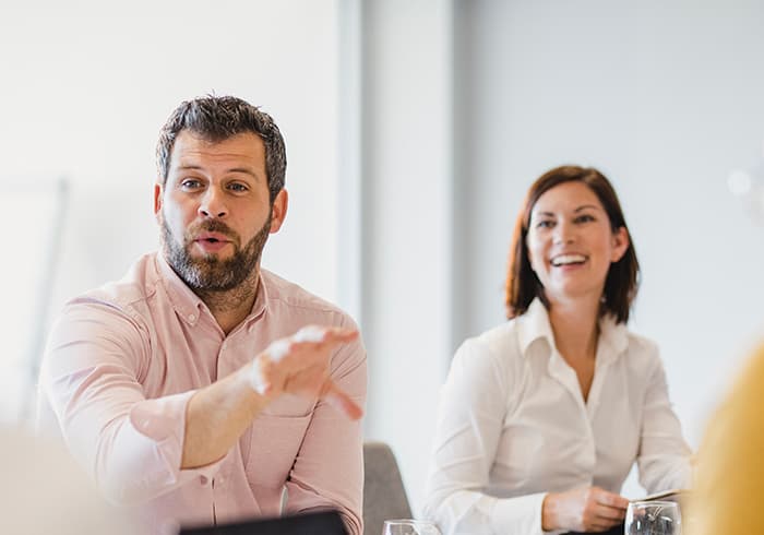 A team discusses RxSense products